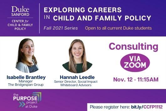 Exploring Careers in Child & Family Policy: Consulting